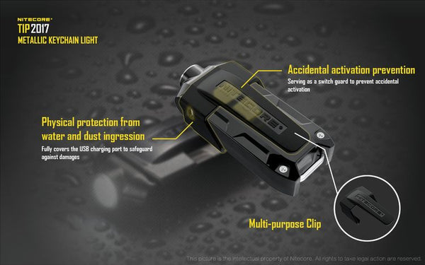 Nitecore TIP / TIP SS USB Rechargeable 360 Lumen LED Keychain Flashlight torch light