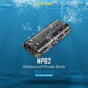Nitecore NPB2 10000mAh QC3.0 Output IP68 Rated Waterproof Power Bank Authentic